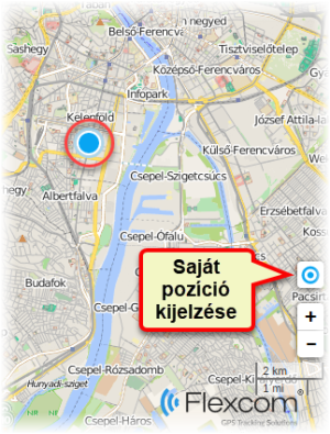Saját pozíció kijelzése