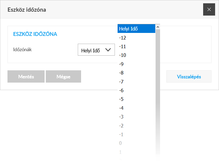 Időzóna beállítása Időzóna beállítása