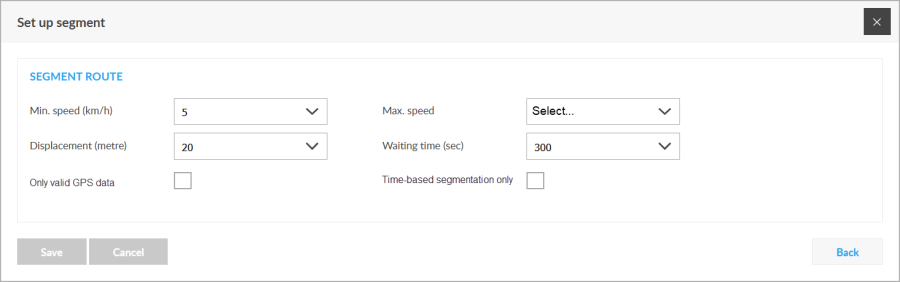 Setting up segment