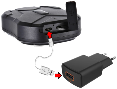 Töltés USB-n keresztül Töltés USB-n keresztül